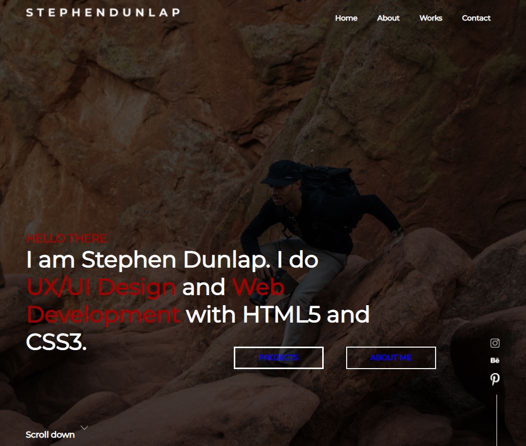 Stephen Dunlap's Web developer website attempt